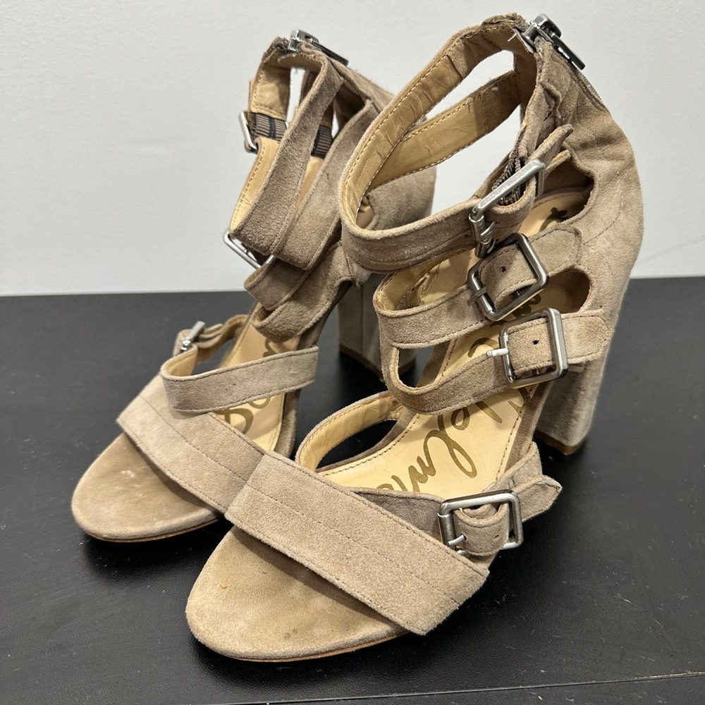 Sam Edelman‎ Womens Yasmina Suede Buckle Sandals Gladiator 7